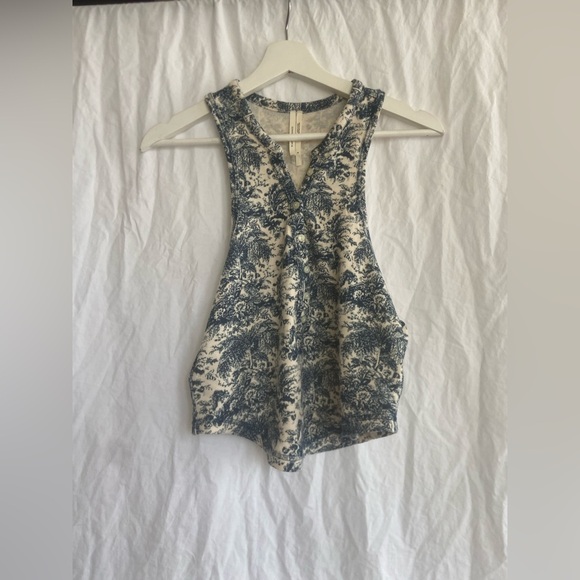 Anthropologie Printed Henley Tank Top Size Small NEW - Picture 2 of 11